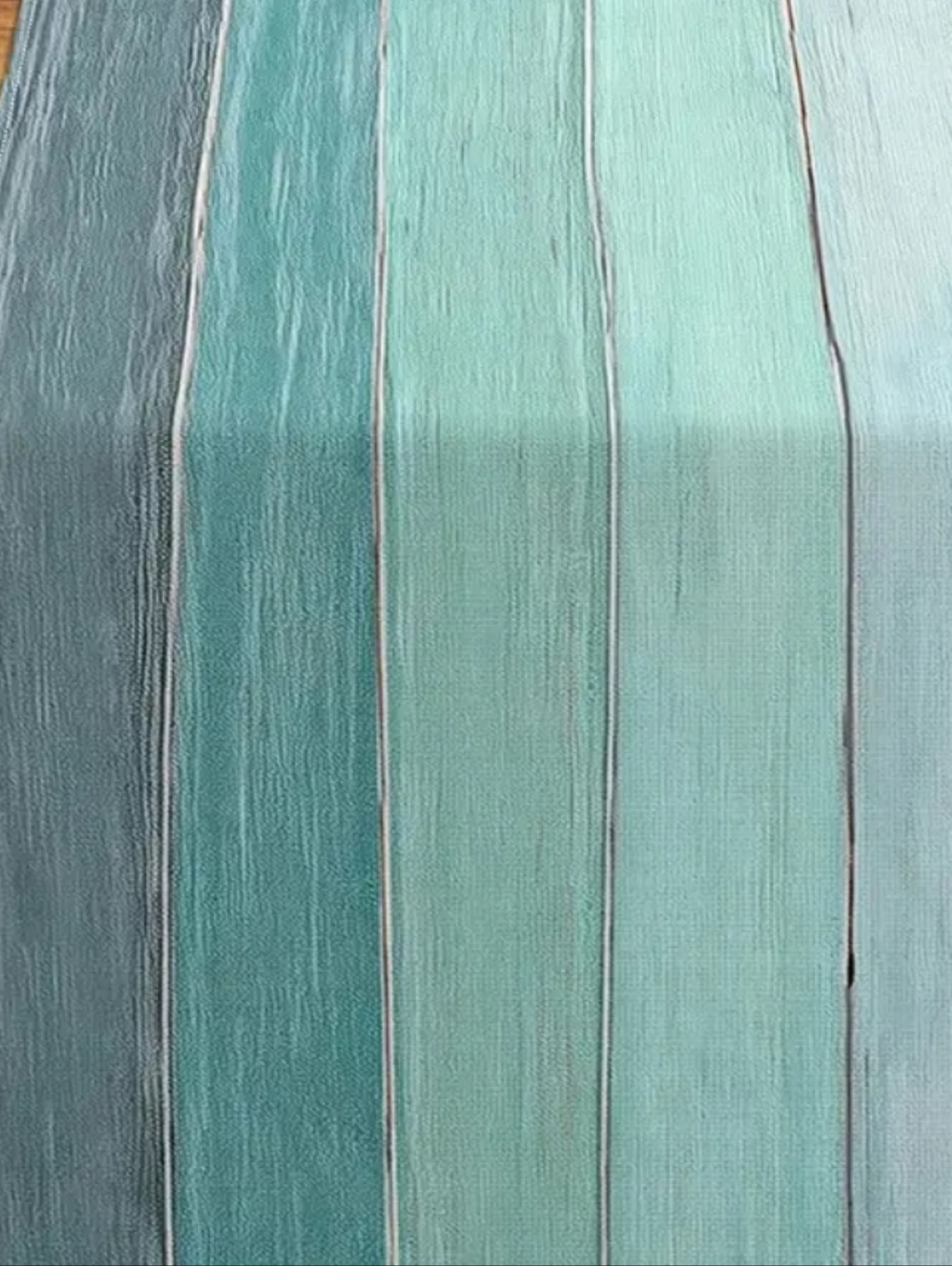 Striped Aqua Gradient Table Runner - Home Dining